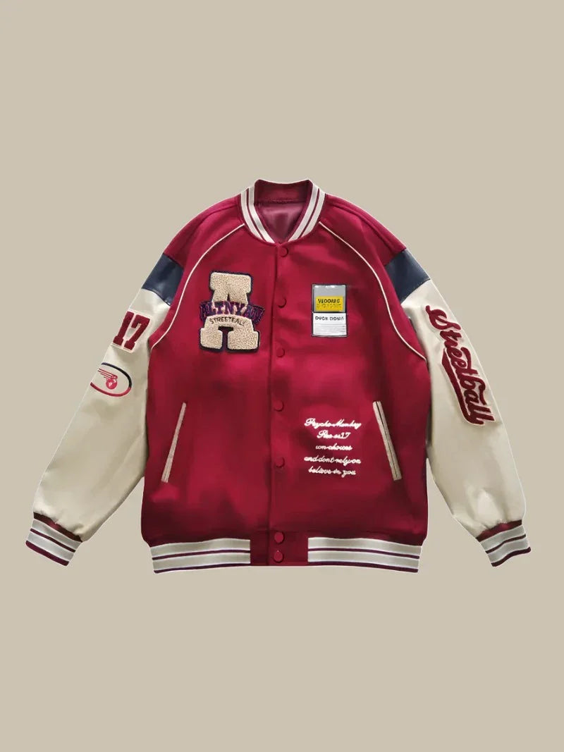 Yanks Vintage Baseball Jacket | Trendy oversized bomber jacket for men