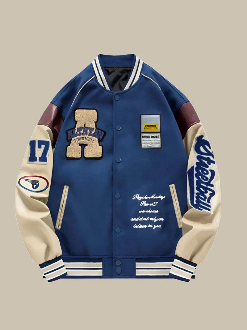 Yanks Vintage Baseball Jacket | Trendy oversized bomber jacket for men