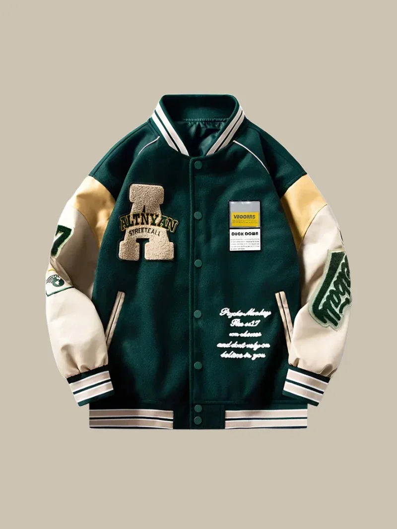 Yanks Vintage Baseball Jacket | Trendy oversized bomber jacket for men