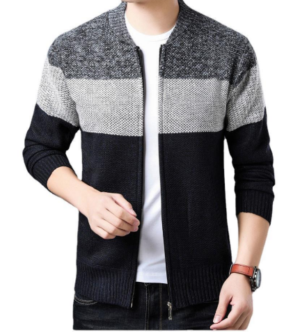 Classic Warm striped Cardigan for Men